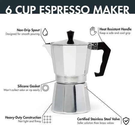 KISS-THE NIGHT Aluminum Classic Stovetop Espresso Maker 300ML / CHINA