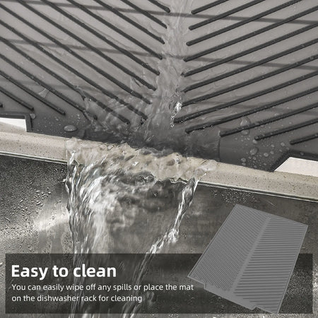 Silicone Dish Drying Mat &ndash; Heat Resistant Non Slip Surface