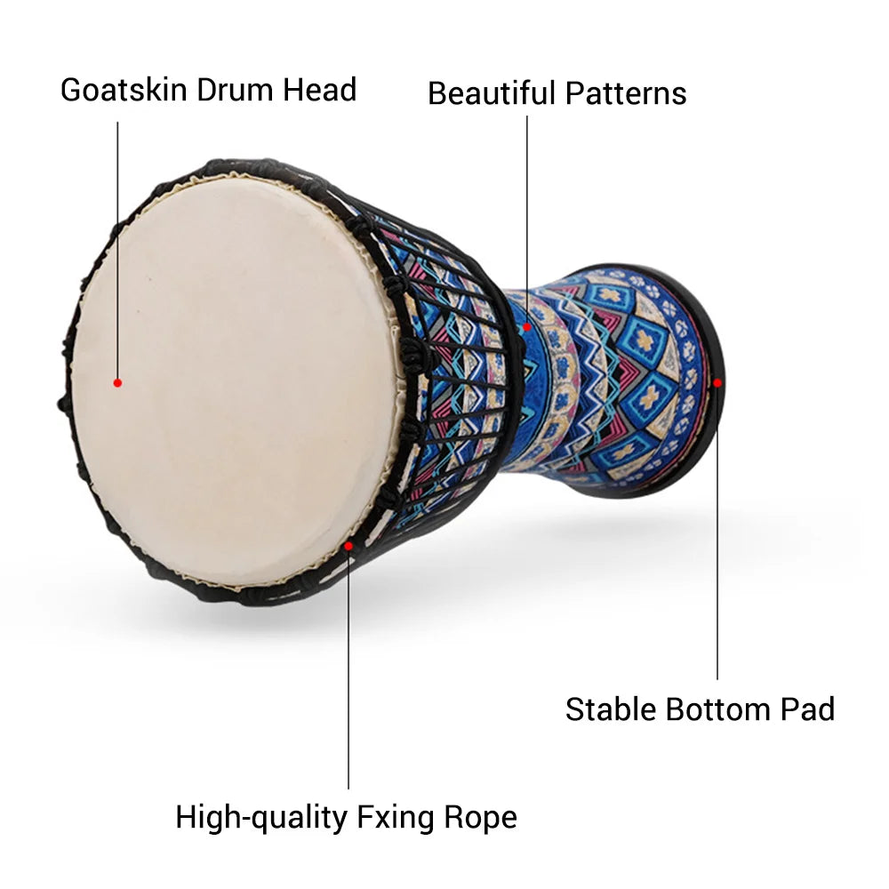 8 Inch Portable African Drum Djembe Hand Drum &ndash; Travel Ease