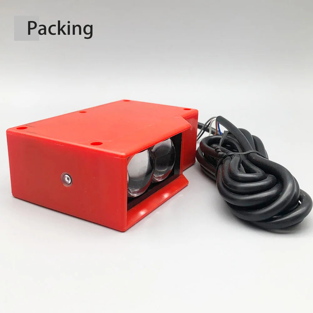 3-25m Waterproof Infrared Diffuse Reflection Feedback Photoelectric Switch Sensor Guardrail Detector Detection Car Washing