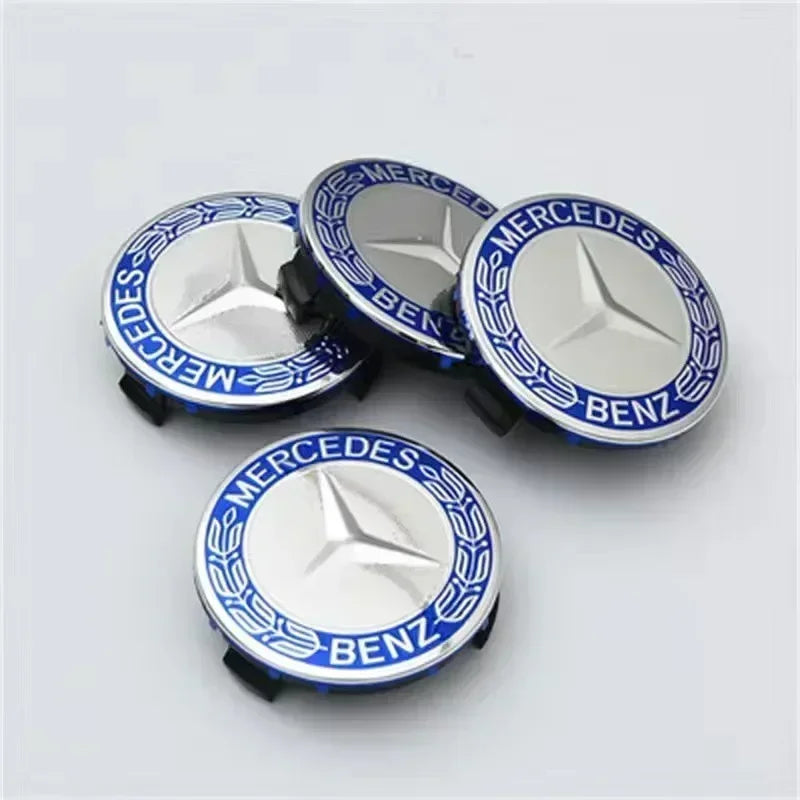 4PCS 75MM Car Hub Center Cover &ndash; Premium Mercedes Benz Emblem Design