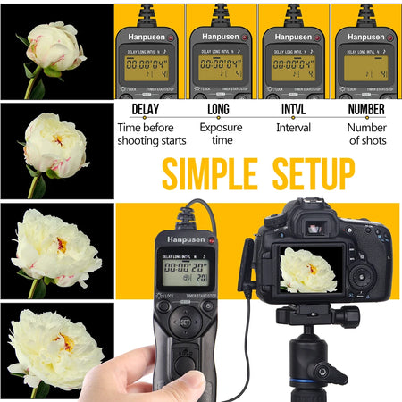 Camera Time Lapse Remote for Canon, Nikon, Sony, Olympus