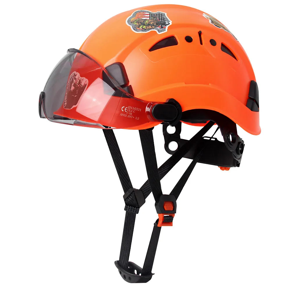 CE Safety Helmet With Goggles &ndash; Includes 50 Pcs Stickers