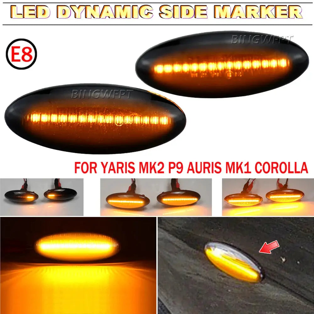 LED Turn Signal Light Dynamic Side Marker Fender Sequential Lamp For Toyota Yaris Vitz XP90 RAV4 XA30 MK3 Auris E150 Corolla by InterCyprus Trading Ltd