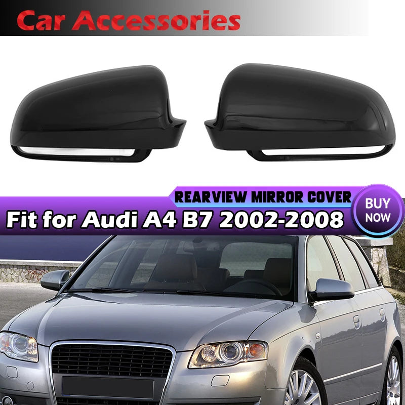 Coperchi degli specchietti retrovisori in fibra di carbonio per Audi A3 8P A4 8E A6 4F