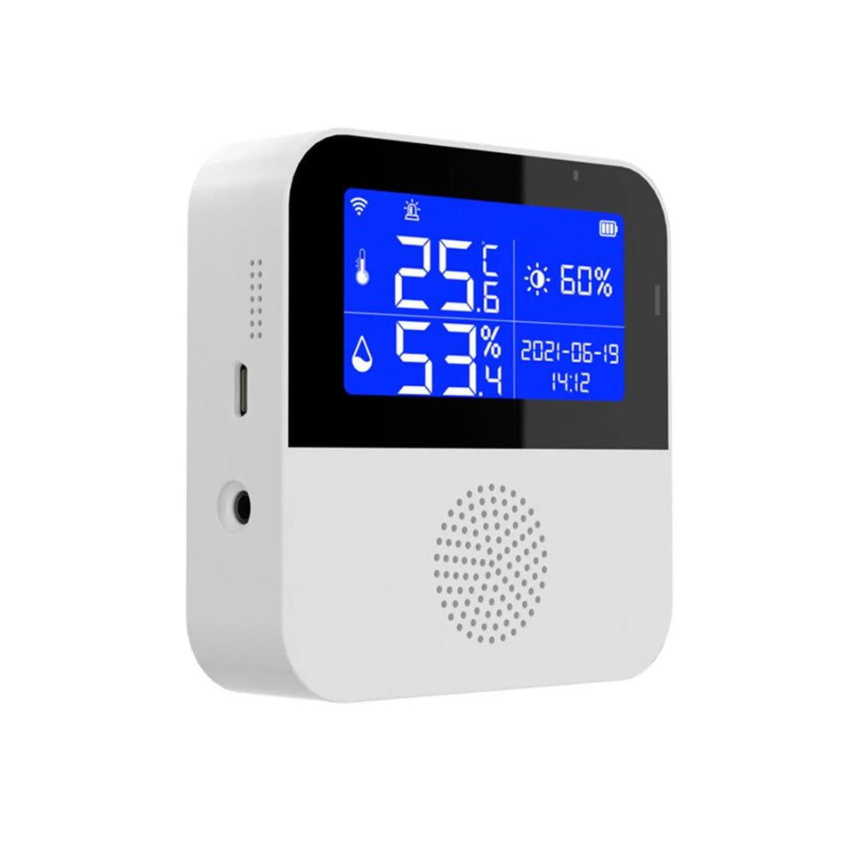 Tuya Smart WIFI Temperature Humidity Sensor Display Screen Alarm Hygrometer Thermometer Detector Support Alexa Goo-gle Home