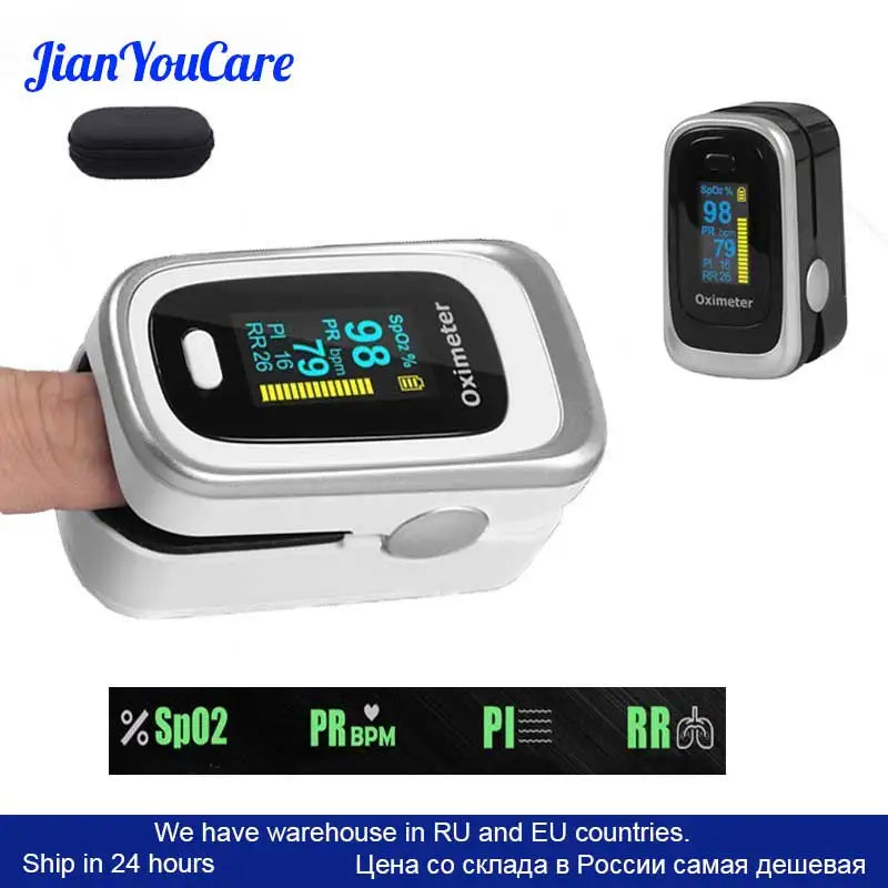 YK-80C Fingertip Pulse Oximeter - OLED Display Readouts