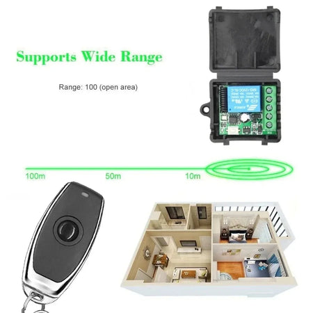433MHz Wireless Remote Control Switch for DC 12V Electromagnetic Lock and Automation