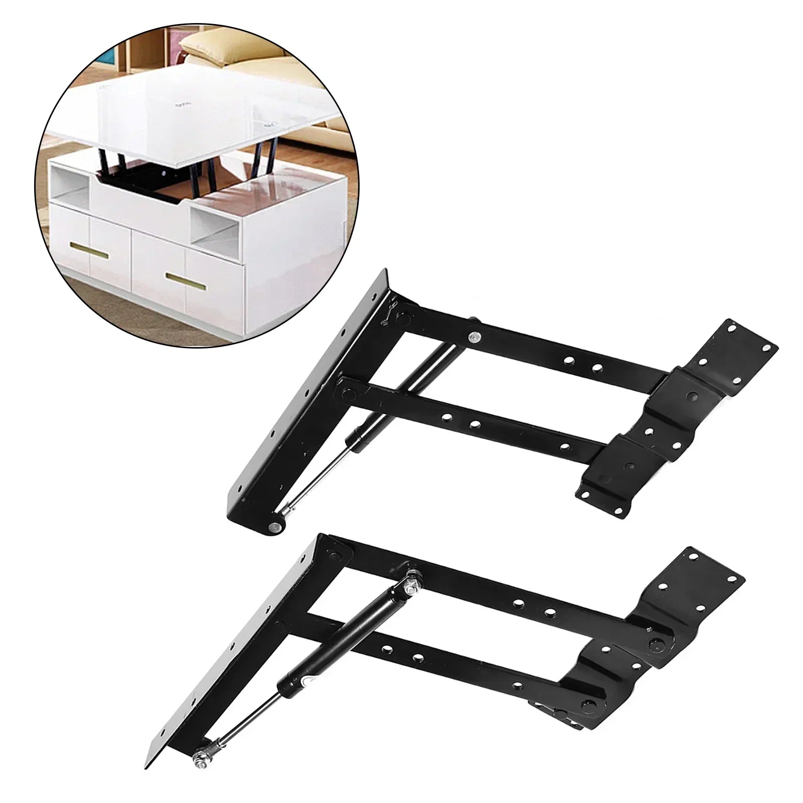 2PCS Lift Up Top Folding Hydraulic Tea Table Hinge &ndash; Heavy Duty Steel Construction