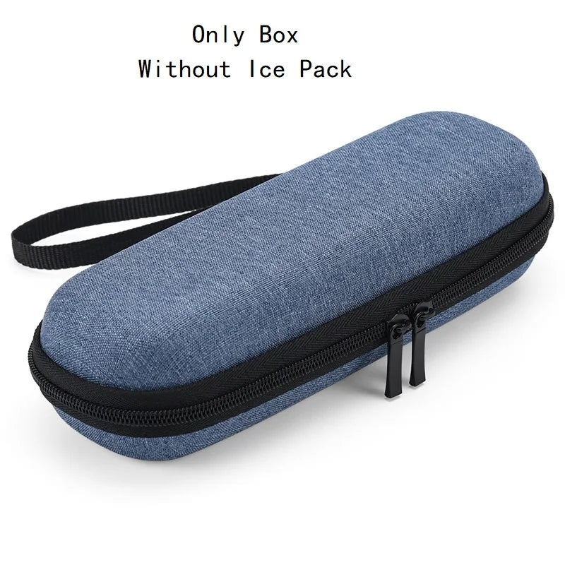 Eva Insulin Ice Pack Box - Portable Waterproof Cooler BLue(No ice pack)