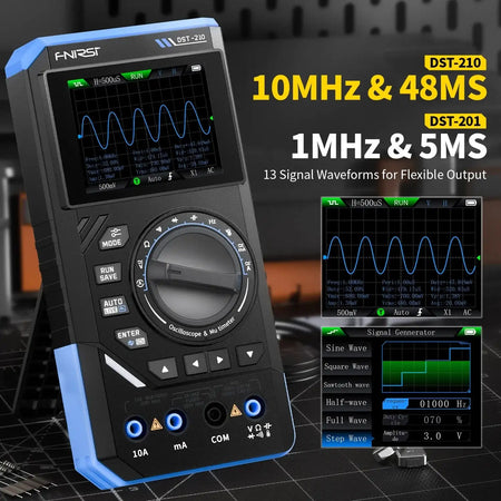 Fnirsi DST210 3 In 1 Portable Oscilloscope Multimeter 10MHz
