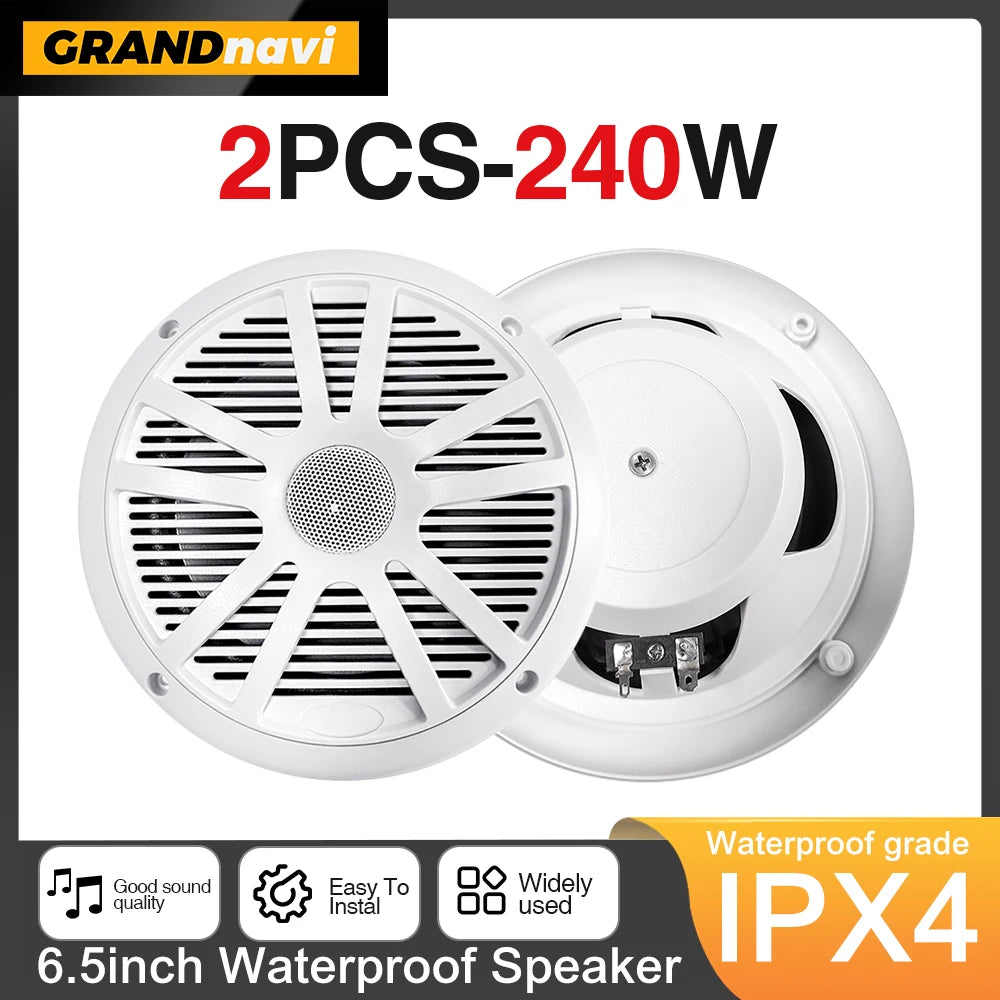 6.5 Inch 120W Marine Speaker - Waterproof Weatherproof
