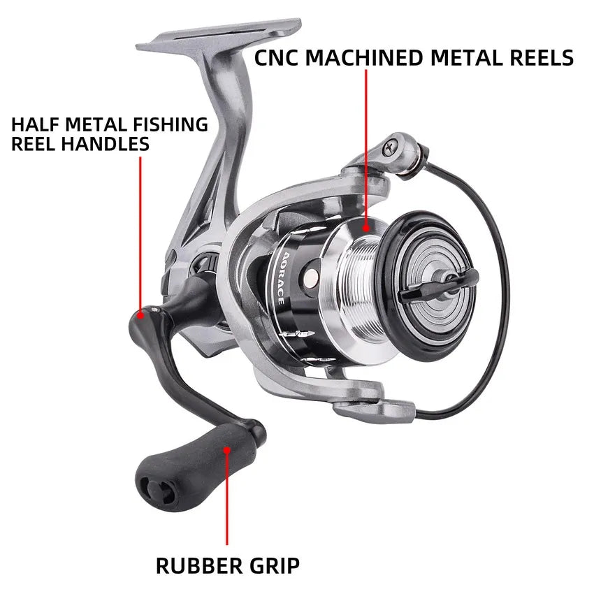 Spinning Reels 8KG-10KG Max Drag Fishing Reel with Metal Handle - Saltwater Ready