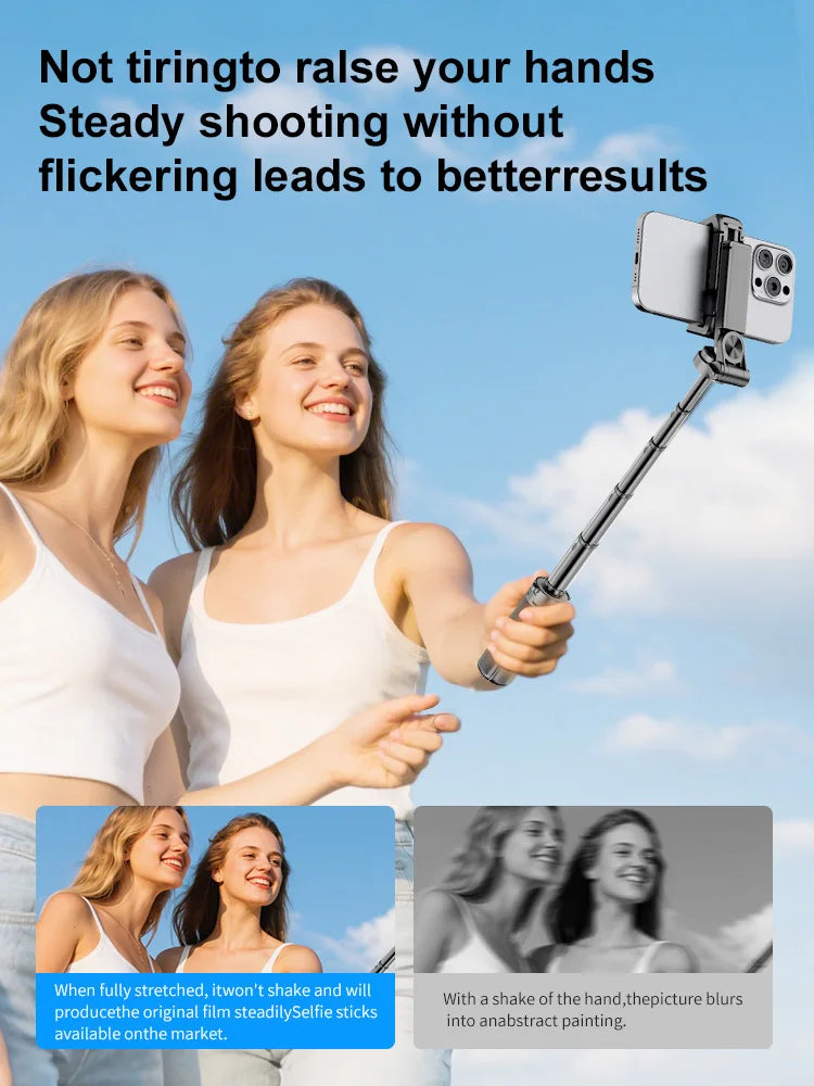 CrownQu T20 Selfie Stick &ndash; Foldable Design With Bluetooth Remote