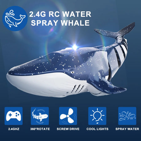 Remote Control Whale Spray Water Toy &ndash; Water Spray Action