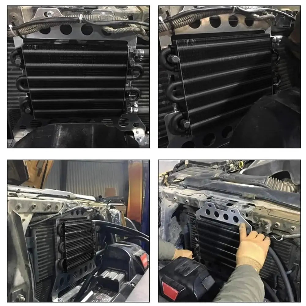 Universal 2 Rows Oil Cooler Kit, Aluminum Remote Transmission Engine Cooler Auto-Manual Radiator Converter Kit by InterCyprus Trading Ltd