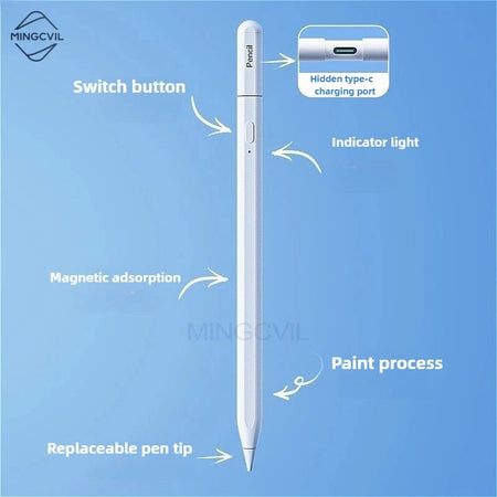iPad Pencil 2025 M4 Stylus - Palm Rejection And Tilt