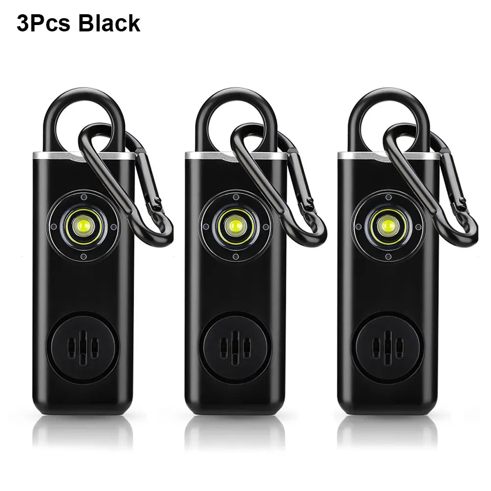 Awapow AF2004 Personal Defense Alarm - 130dB Siren With LED 3Pcs Black / S