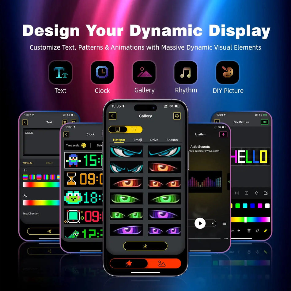 Devil's Eye LED Car Display With App Remote Control Matrix