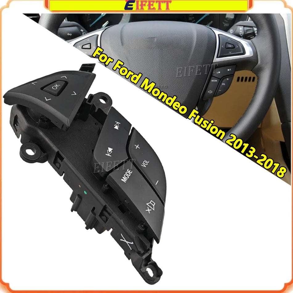 Bouton de contrôle du volant avec rétroéclairage pour Ford Mondeo Fusion 2013-2018