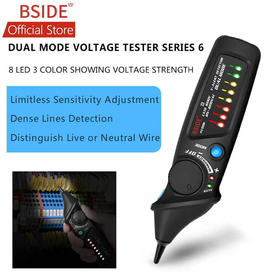 BSIDE AVD06 Noncontact Voltage Detector &ndash; Dual Mode Voltage