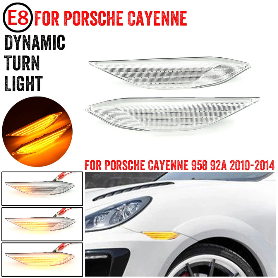 Amber LED Turn Signal Side Markers for Porsche Cayenne 958