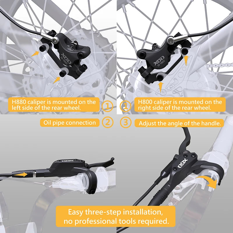 XOD Hydraulic Disc Brake XD-H800 XD-H880 &ndash; Waterproof Power Cut Off For Electric Scooters And E Bikes