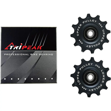 TRiPEAK 12T+12T Oversized Ceramic Steel Bearing Jockey Wheel Pulley Set &ndash; Durable High-Speed Performance for 10/11 Speed Gravel Rear Derailleur