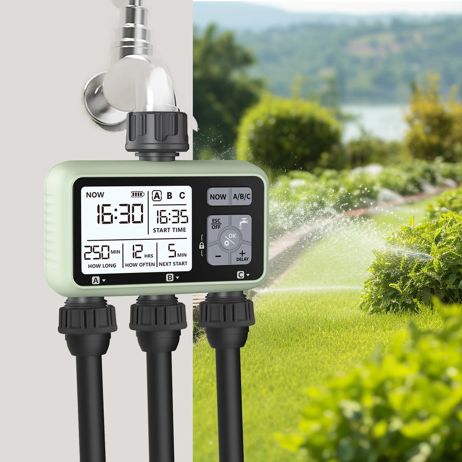 Eshico New Design 3-Zone Water Timer &ndash; Smart Drip Irrigation