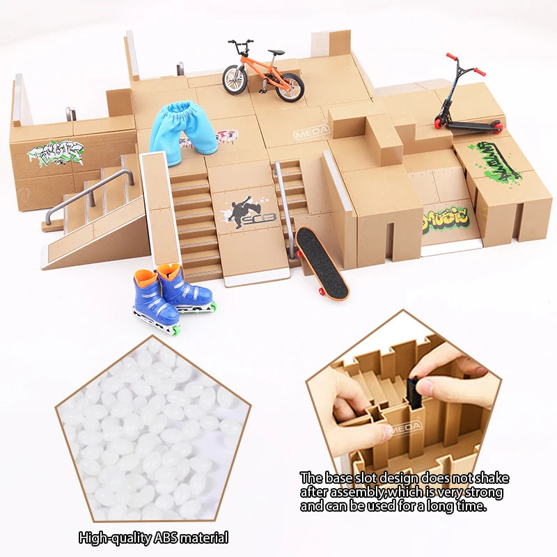 MEOACE Finger Skateboard Ramp Set &ndash; Fun Mini Skatepark Kit
