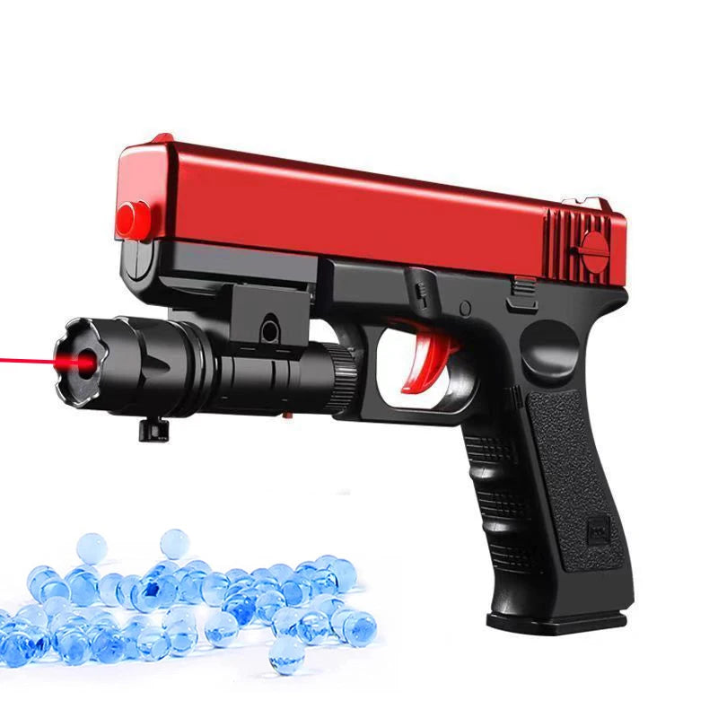 Laser-Equipped G17 Gel Ball Soft Bullet Toy Gun for Outdoor Sports - Ideal Children's Gift red with laser / CHINA