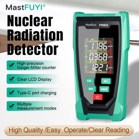 MASTFUYI Geiger Counter - Advanced Nuclear Radiation Detector with LCD Display