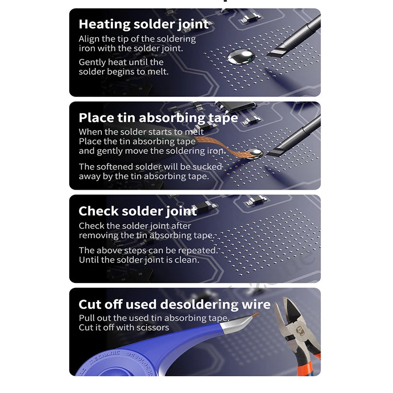 MECHANIC SR20 Series Desoldering Wire &ndash; Anti-Scalding Solder Removal Wick