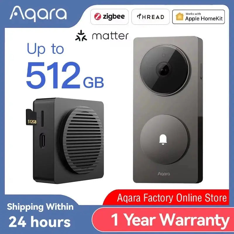 Aqara Smart Video Doorbell With Hub And AI Face Recognition by InterCyprus Trading Ltd