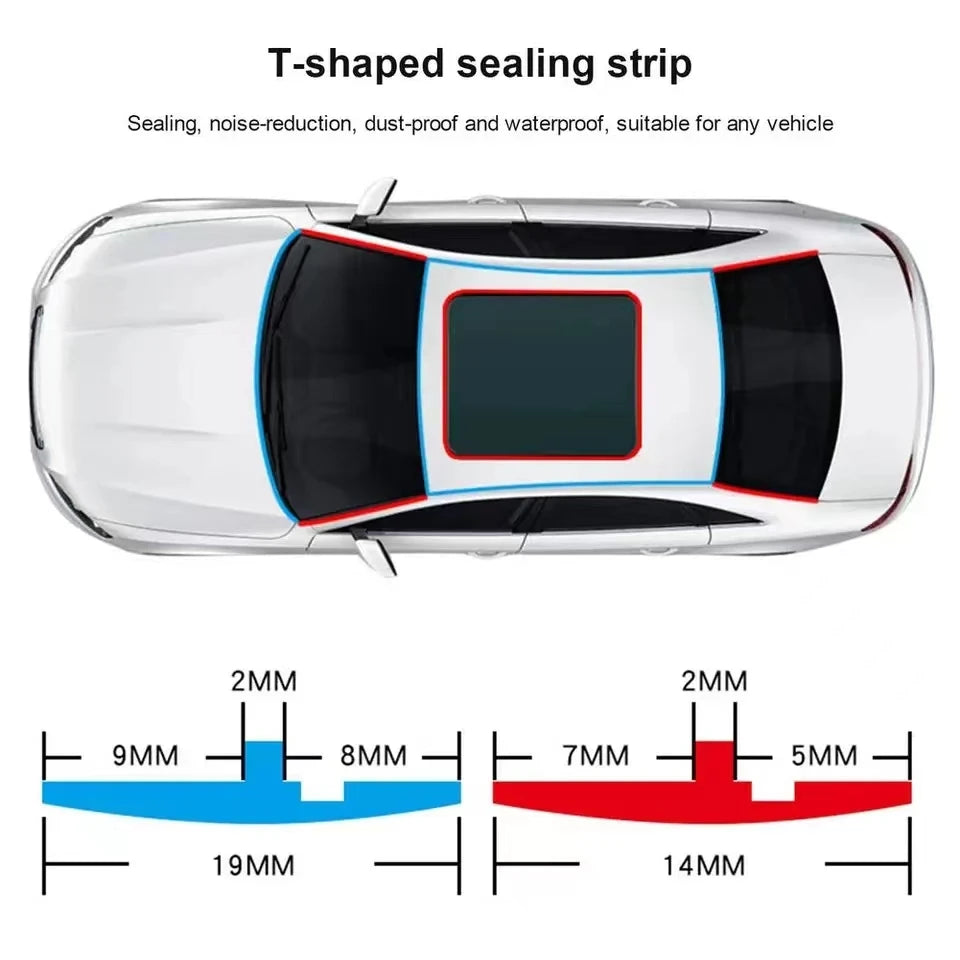 T-Shaped Rubber Car Windshield Sealing Strip for Noise Insulation and Water Protection