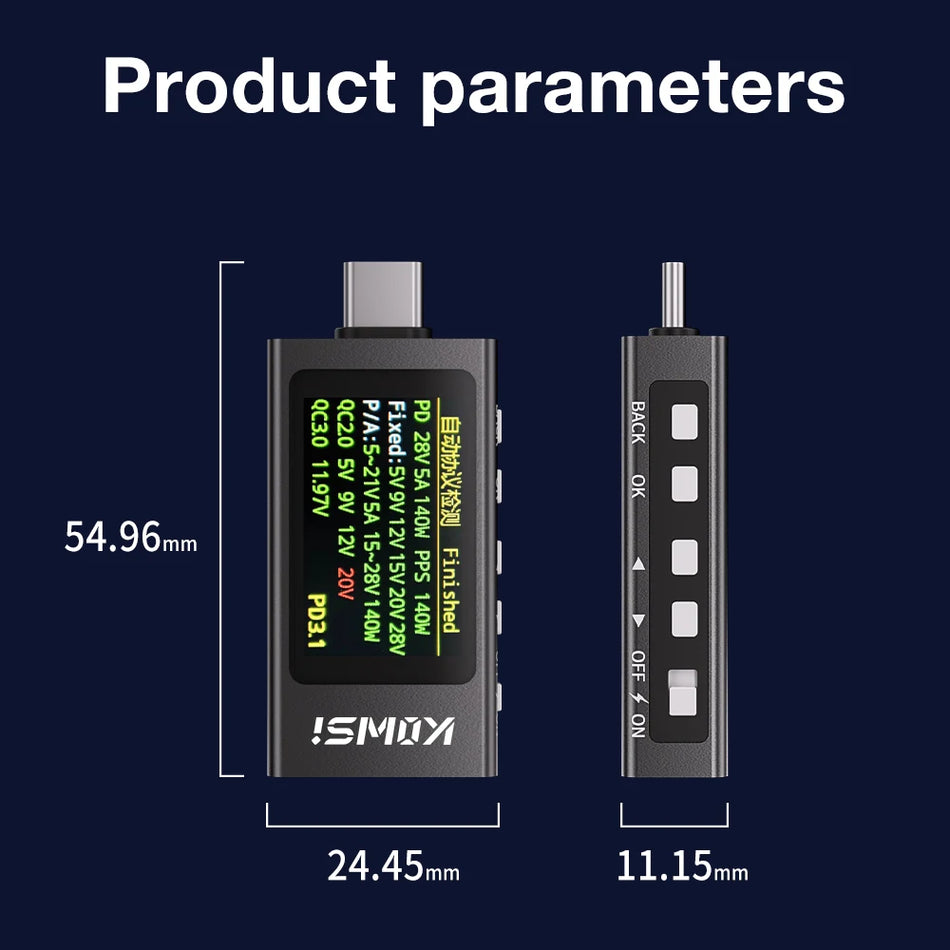 KWS-X1 &ndash; High Accuracy Digital Voltmeter Ammeter Type-C USB