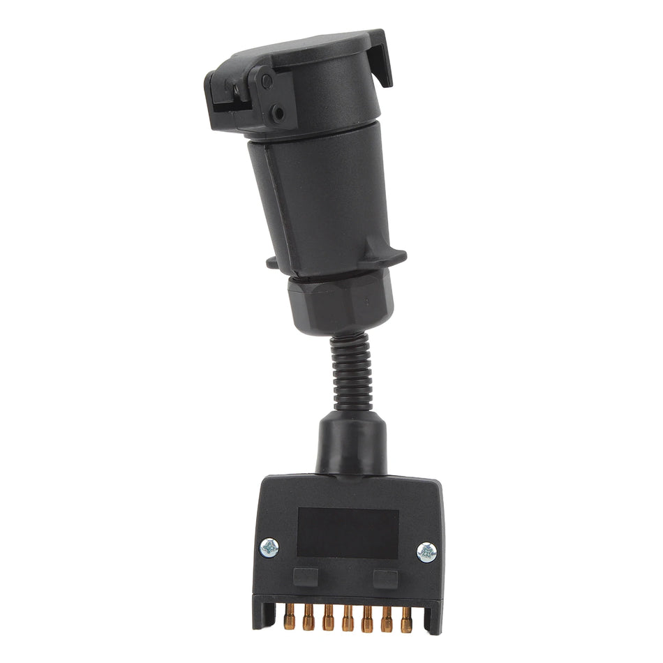 Adaptor de remorcă cu conector rotund feminin cu 7 pini la conector plat masculin pentru caravană și barcă