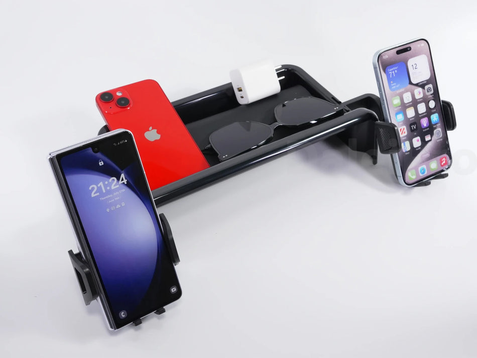 Двойна стойка за телефон в кола с основа и поднос за съхранение Jeep Avenger