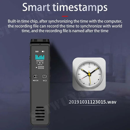 STTWUNAKE HB2N Voice Recorder - Ultra Clear 1536Kbps Audio