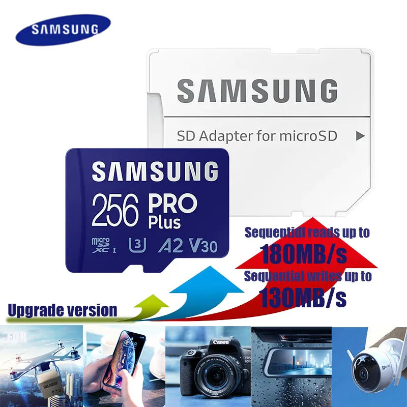 SAMSUNG EVO Plus Memory Card &ndash; High Speed Performance for All Devices 256GB U3 R180MBs