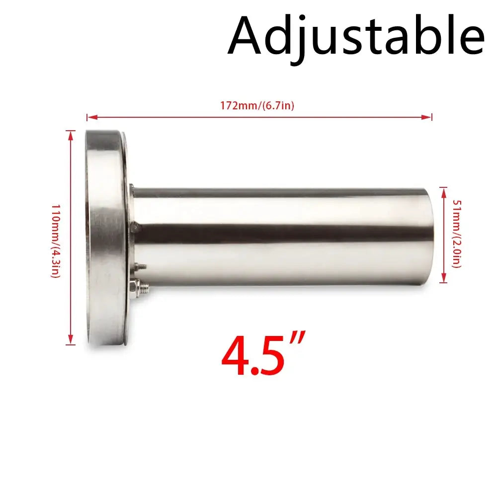 Universal 3.5' /4'' / 4.5'' Round Steel Removable Stainless Steel Car Exhaust Muffler by InterCyprus Trading Ltd
