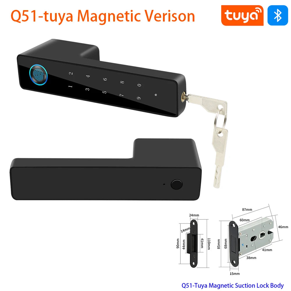 Tuya BLE Smart Fingerprint Door Lock &ndash; Multi-Mode Unlock Q51-tuya