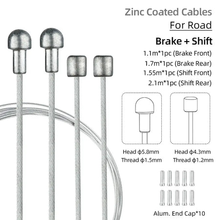 Deemount Bicycle Inner Shift Cable Kit &ndash; Rust-Free Stainless Steel Construction Road C02F1R1 D01F1R1 / CHINA