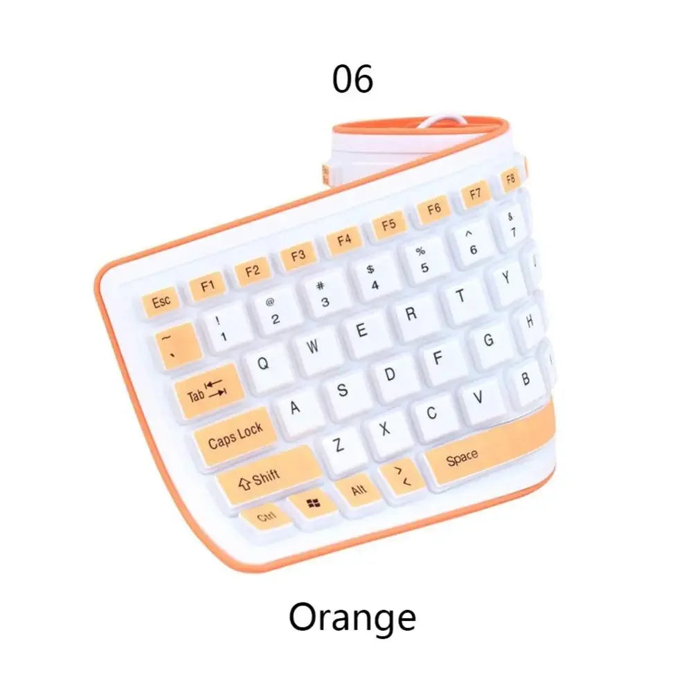 Portable Silicone Roll Up Keyboard &ndash; Ultra Quiet Waterproof