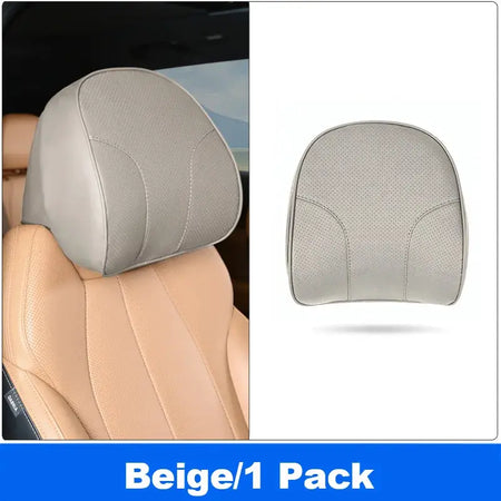 Vtear Universal Car Neck Pillow Memory Foam Headrest Cushion Slip On Elastic Strap Breathable Perforated Neck Relief Accessories by InterCyprus Trading Ltd