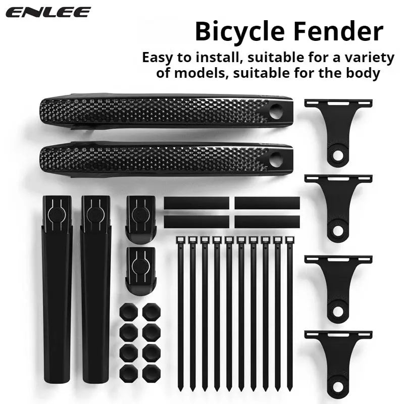 ENLEE Bicycle Fenders Melon Bike Scraper Gravel Flat Handle Mud Tile Water Barrier Adjustable Widen Outdoor Rain Barrier by InterCyprus Trading Ltd