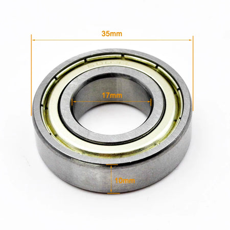 6000ZZ 6001ZZ Bearing Set - Deep Groove Ball Bearings 6003ZZ 17x35x10mm / CHINA / 2Pcs