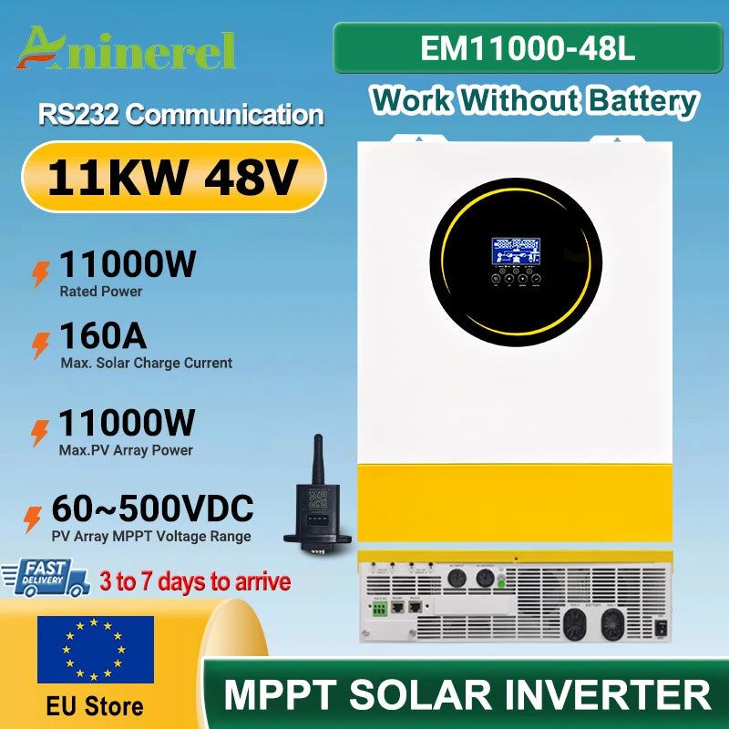 Aninerel 11KW 6.2KW 3.5KW Inverter Ibrido Solare Con MPPT 100A 120A 160A WiFi RS232