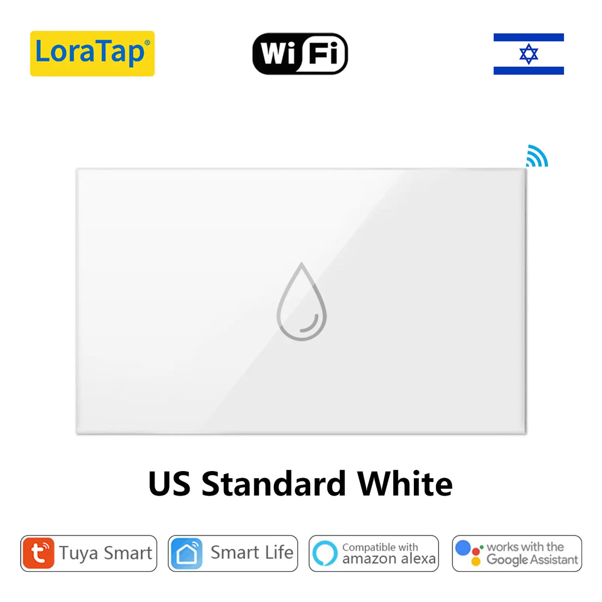 LoraTap WiFi Boiler &ndash; Voice Control And App Remote Access US Standard White