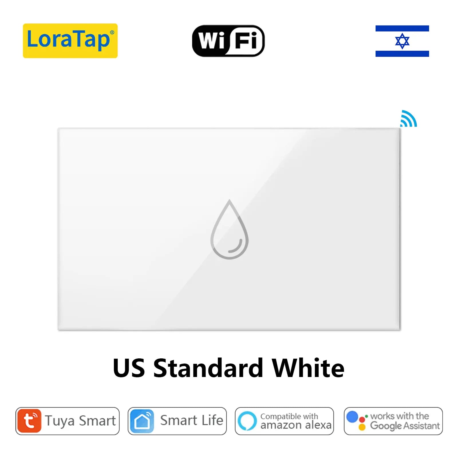 LoraTap WiFi Boiler &ndash; Voice Control And App Remote Access US Standard White